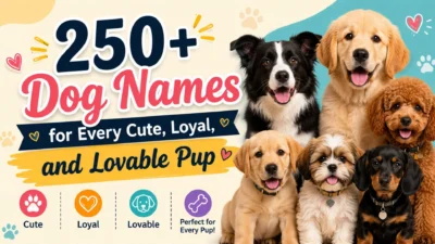 250+ dog names for cute, loyal, and lovable puppies of different breeds