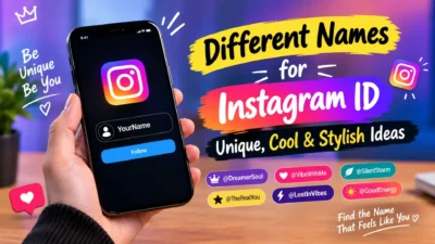 Different names for Instagram ID with unique, cool, and stylish username ideas