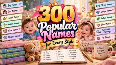 300 popular names for babies, boys, girls, pets, and every naming style